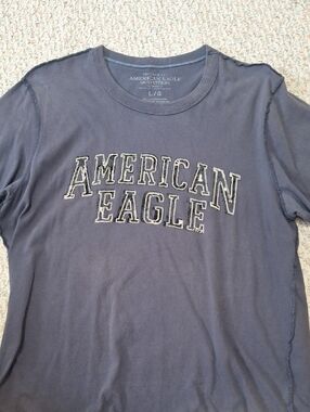 American Eagle Outfitters Navy Blue Short Sleeve Logo Tee